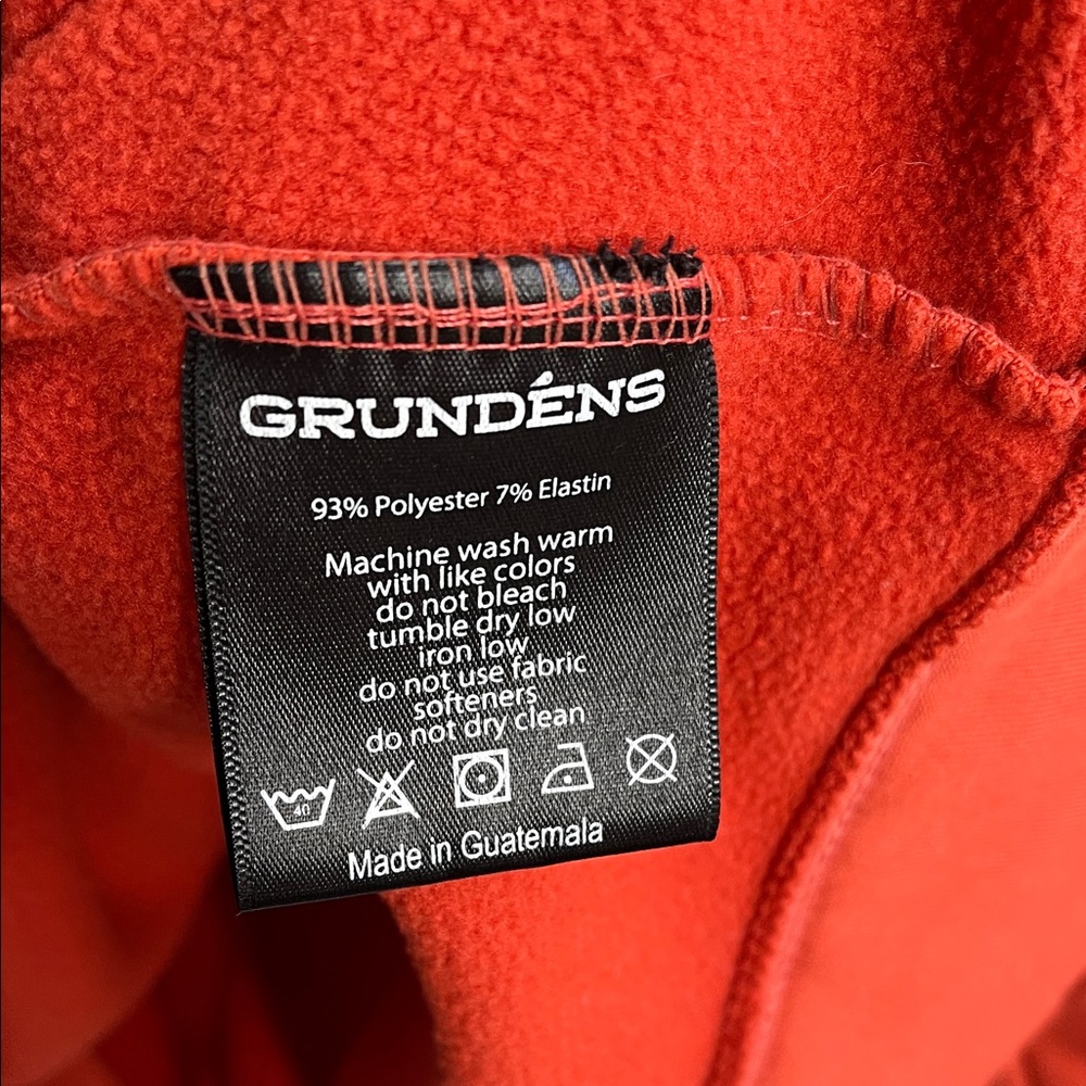Grundéns Women's Orange fleece lined Hoodie - Picture 4 of 5